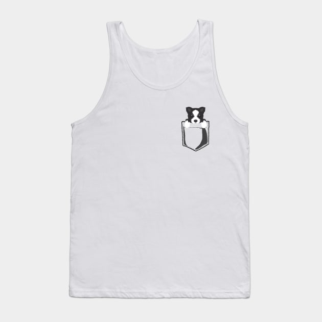 Pocket Border Collie Tank Top by JKA